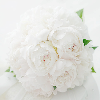 [FL52] White Peony Bridal Bouquet