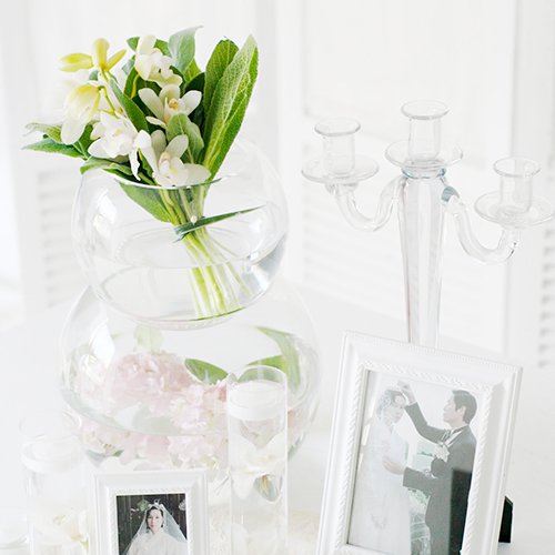 Wedding Photo Table Deco